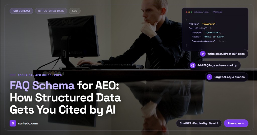 FAQ schema for AEO
